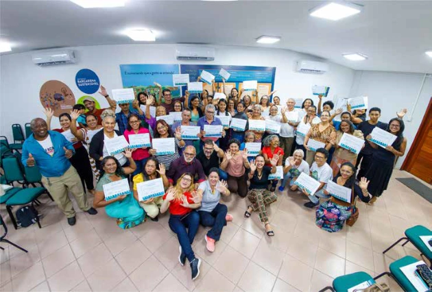 Participantes de uma iniciativa comunitária em Barcarena